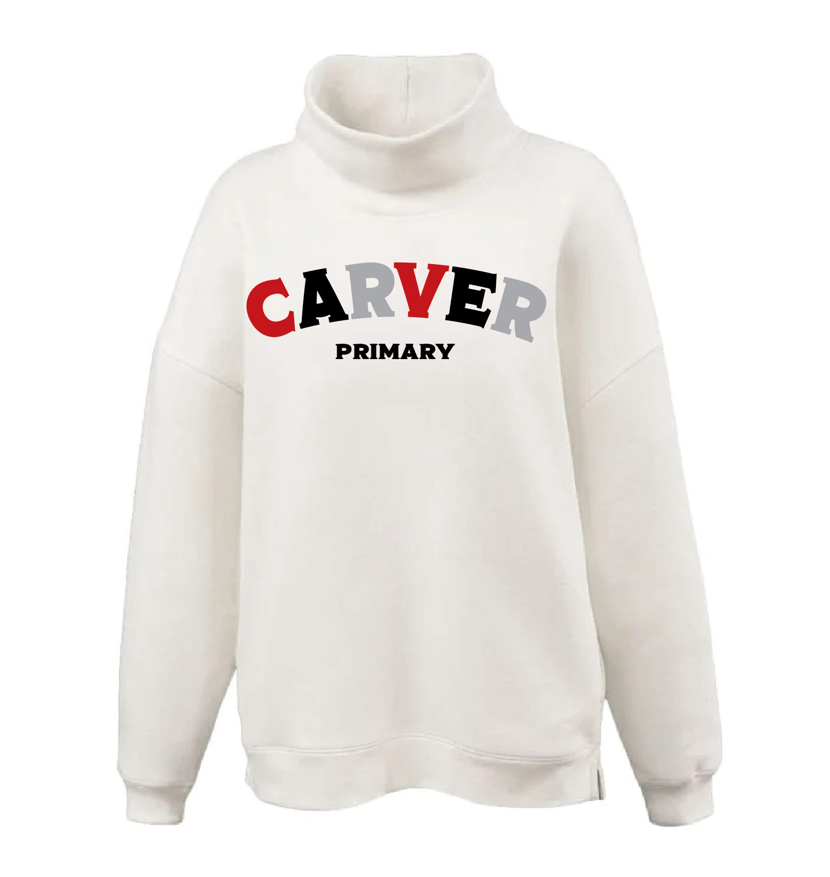 Carver- Cream Oversized Mockneck Sweatshirt