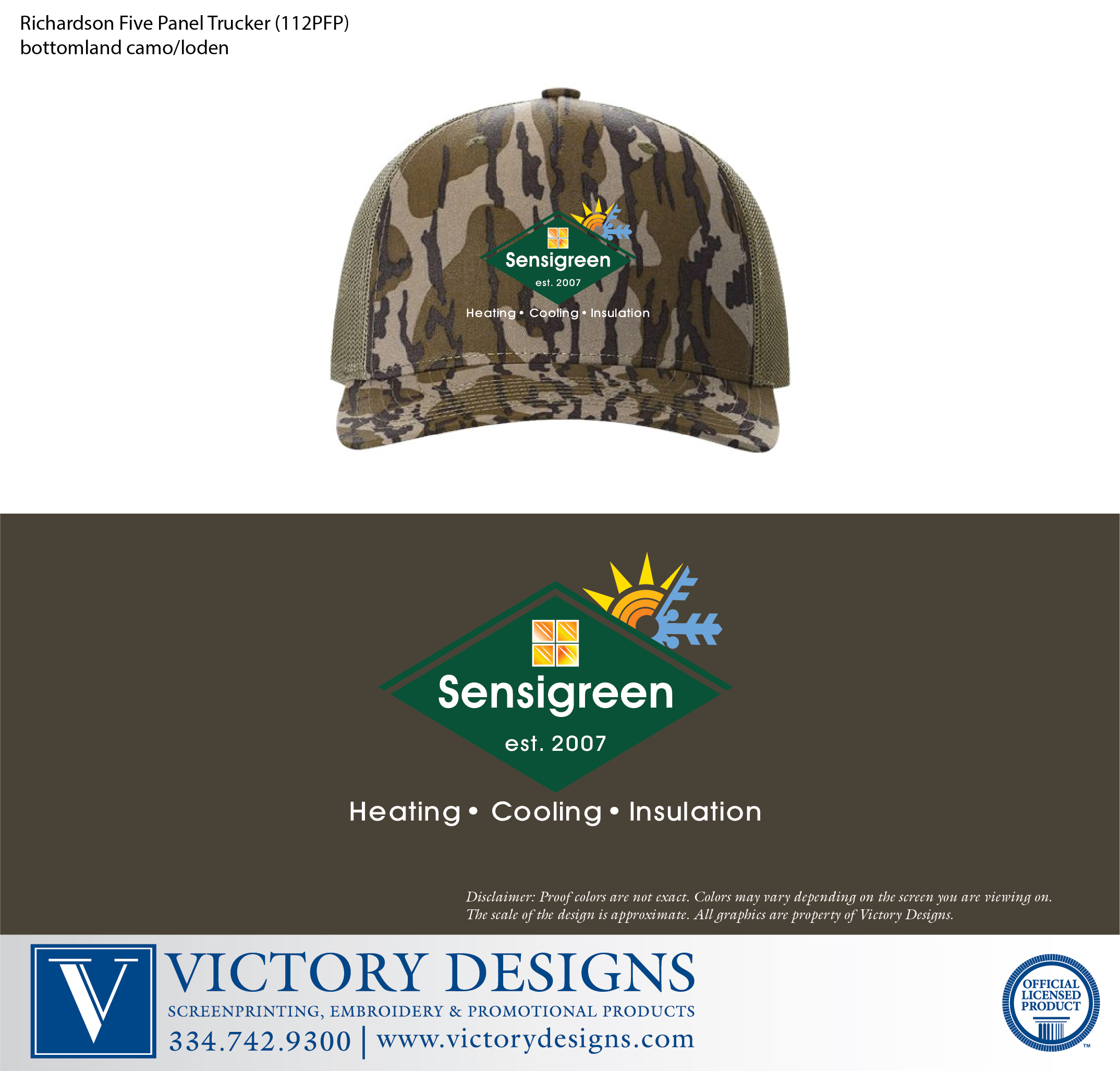 Sensigreen - Richardson Camo Hat (Bottomland Camo/Loden) - Image 2