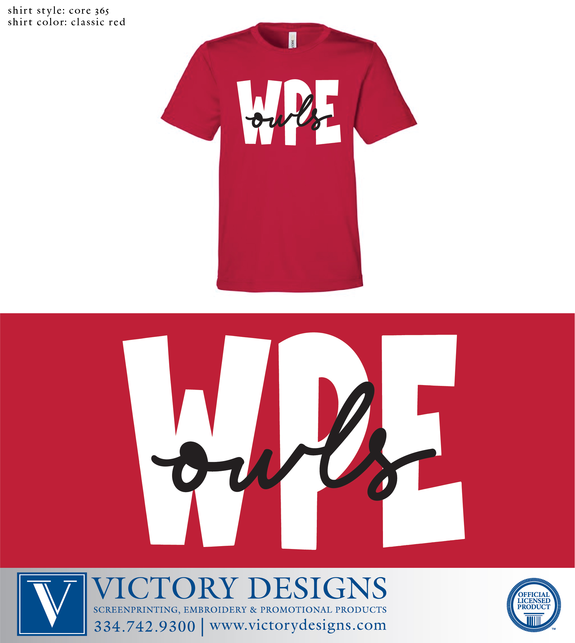 Woodland Pines Elementary- Red Owls Dri-Fit Tee - Image 2