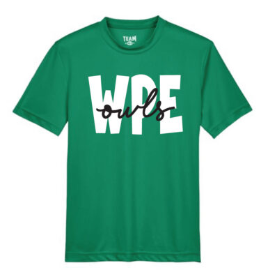 Woodland Pines Elementary- Green Owls Dri-Fit Tee