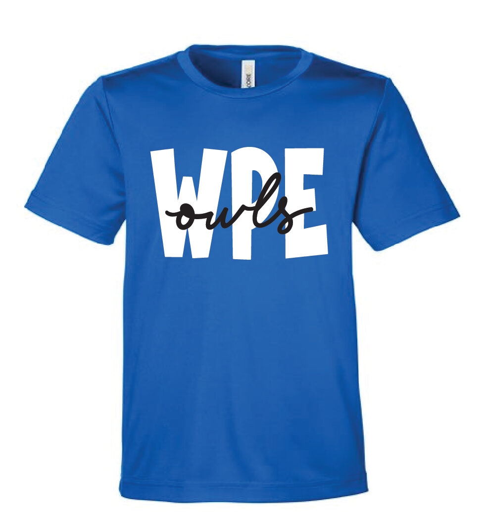 Woodland Pines Elementary- Blue Owls Dri-Fit Tee