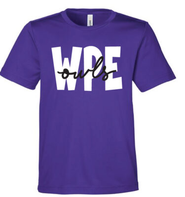 Woodland Pines Elementary- Purple Owls Dri-Fit Tee