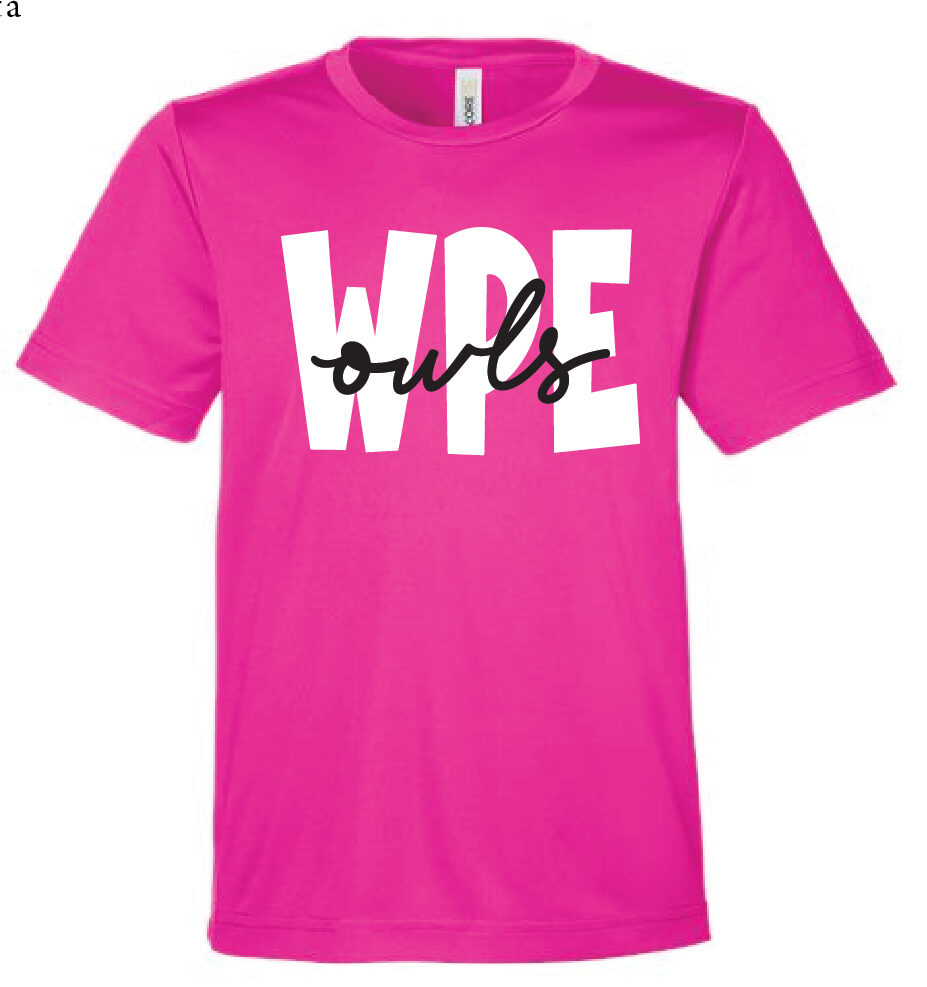 Woodland Pines Elementary- Pink Owls Dri-Fit Tee