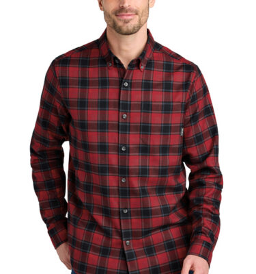 Lockheed Martin- Eddie Bauer Long Sleeve Favorite Flannel Plaid Shirt EB610