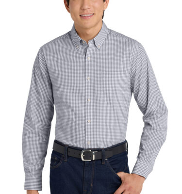 Lockheed Martin- PA Broadcloth Gingham Easy Care Shirt W644