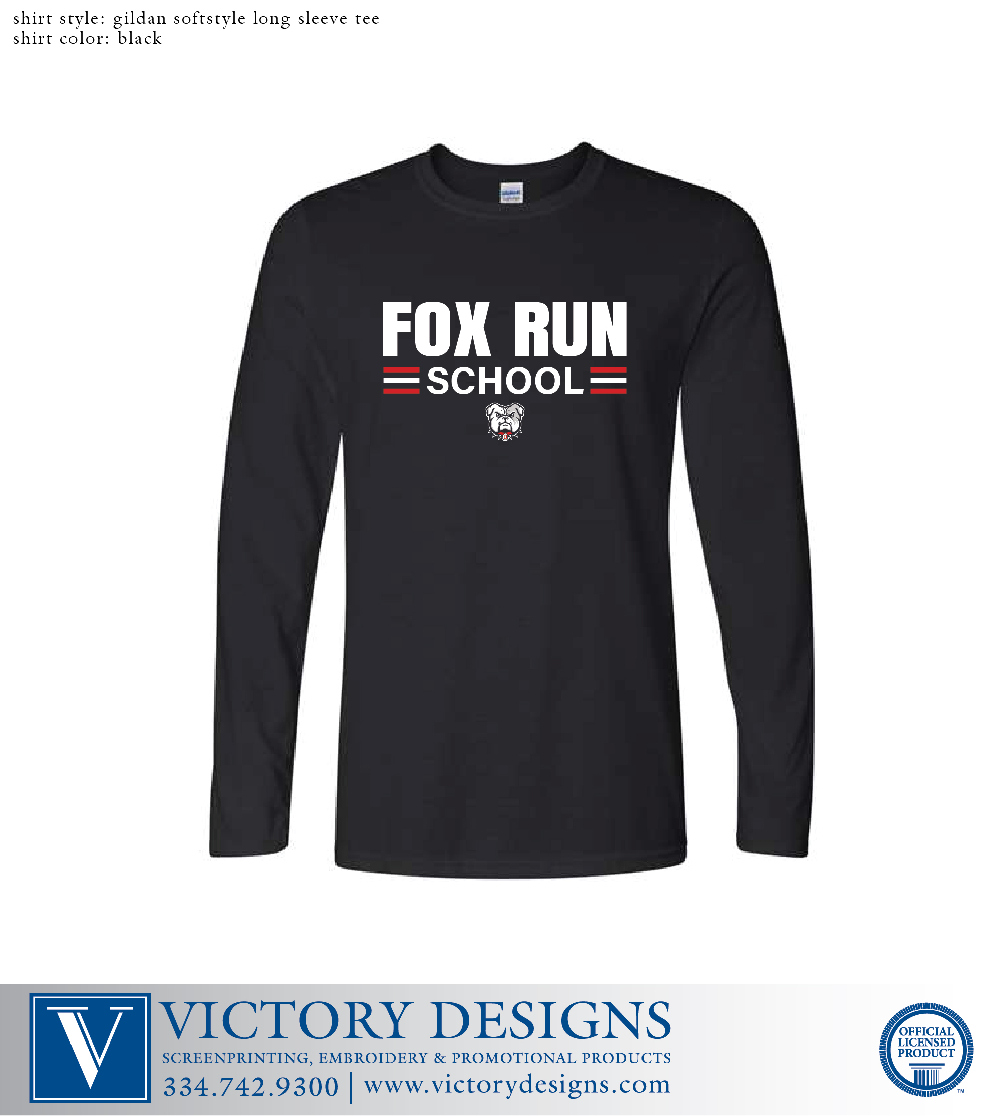 Fox Run School - Dawgs Long Sleeve Tee - Image 2