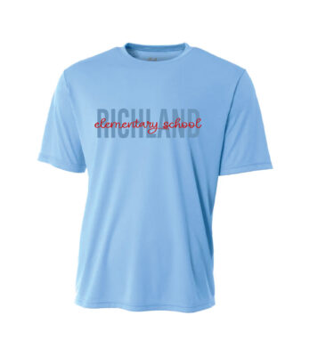 Richland Elementary - Light Blue Script Dri-Fit T-Shirt