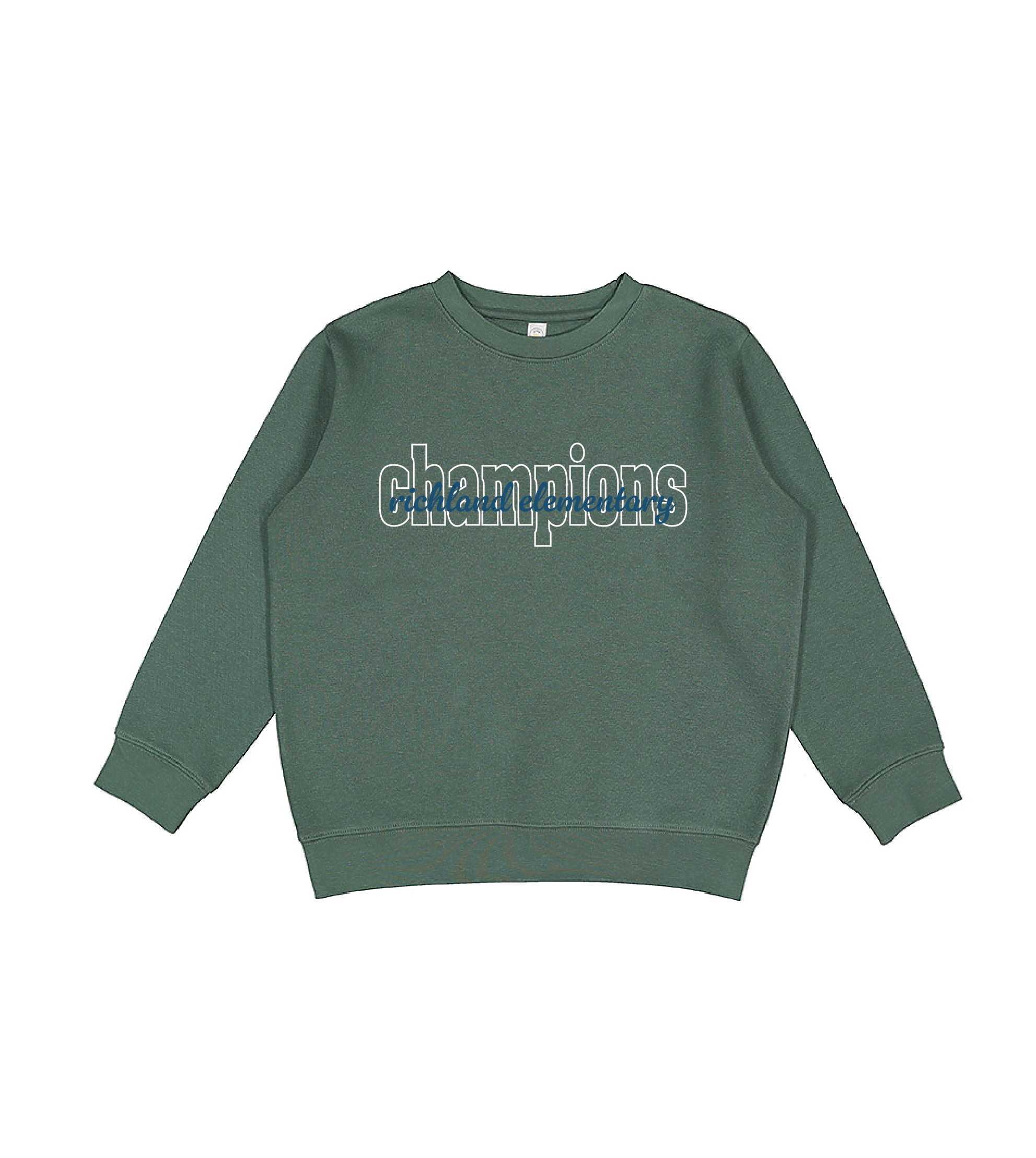 Richland Elementary - Basil Script Crewneck Sweatshirt - Image 2