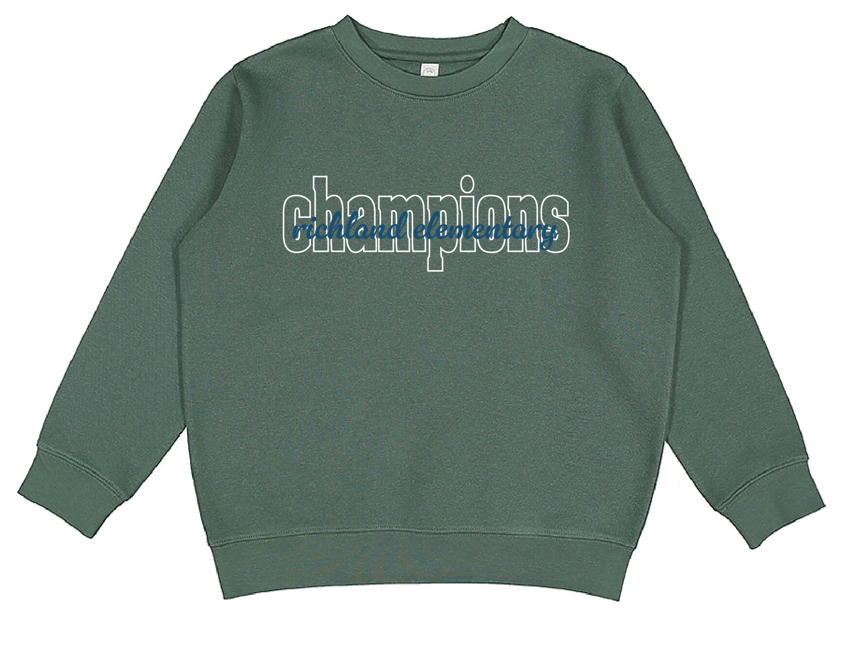 Richland Elementary - Basil Script Crewneck Sweatshirt