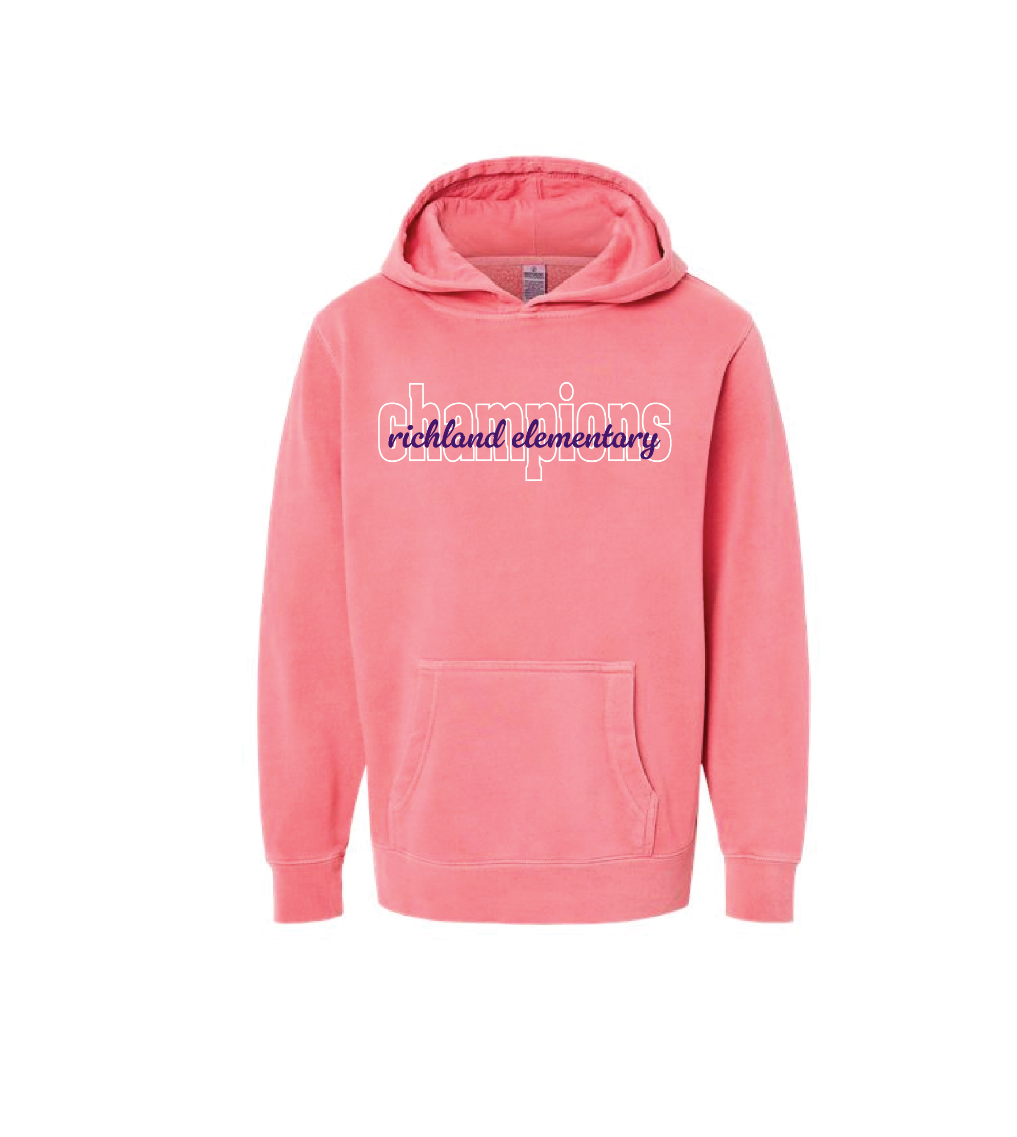 Richland Elementary - Pink Script Hoodie - Image 2