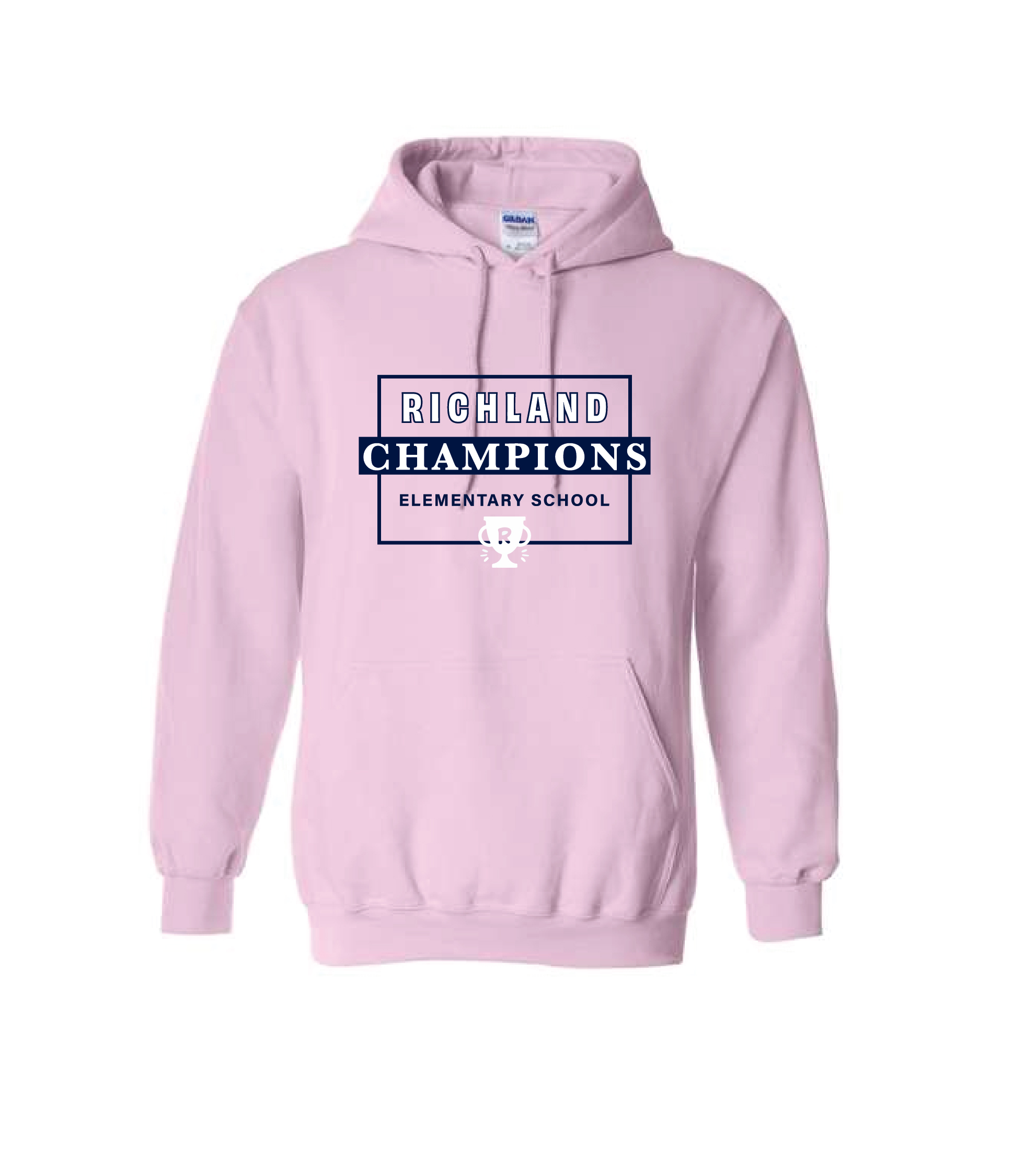Richland Elementary - Pink Box Design Hoodie - Image 2